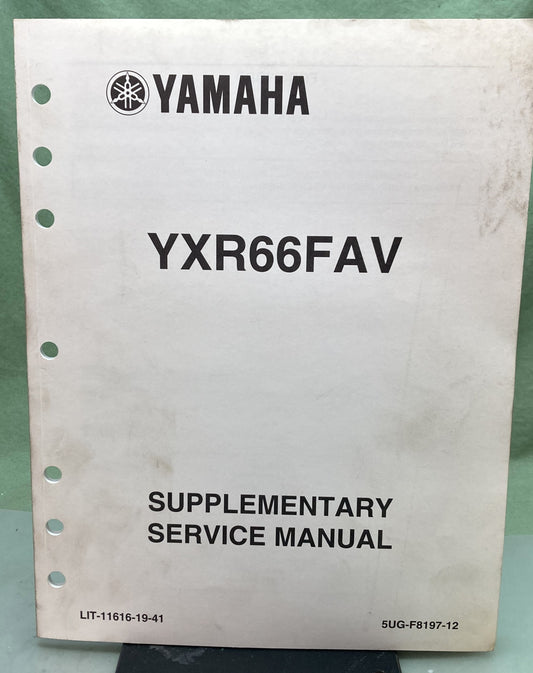 Genuine Yamaha LIT-11616-19-41 YXR66FAV Supp. Service Manual 2005