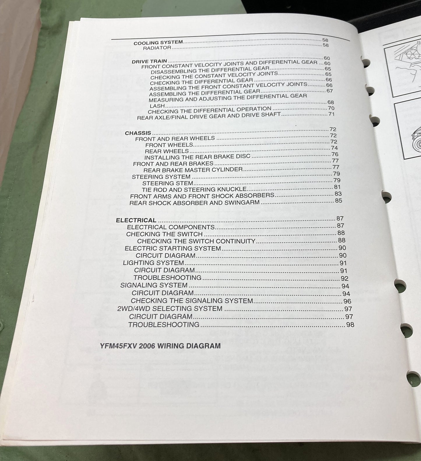 Genuine Yamaha LIT-11616-19-42 YFM45FXV Supp. Service Manual 2005