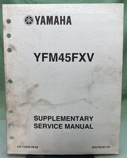 Genuine Yamaha LIT-11616-19-42 YFM45FXV Supp. Service Manual 2005