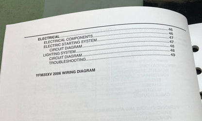 Genuine Yamaha LIT-11616-19-80 YFM35XV Service Manual 2005