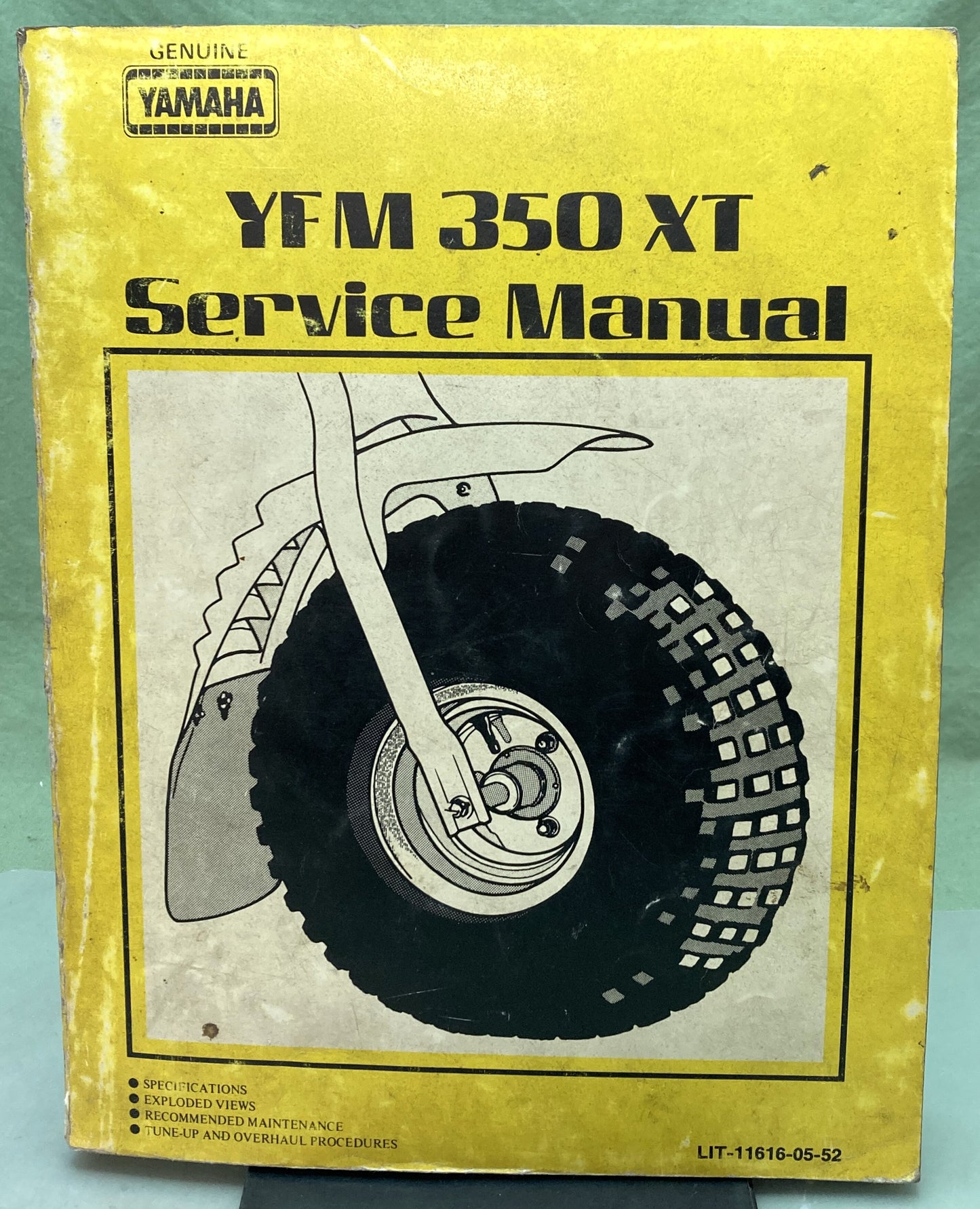 Genuine Yamaha LIT-11616-05-52 YFM 350 XT Service Manual 1986