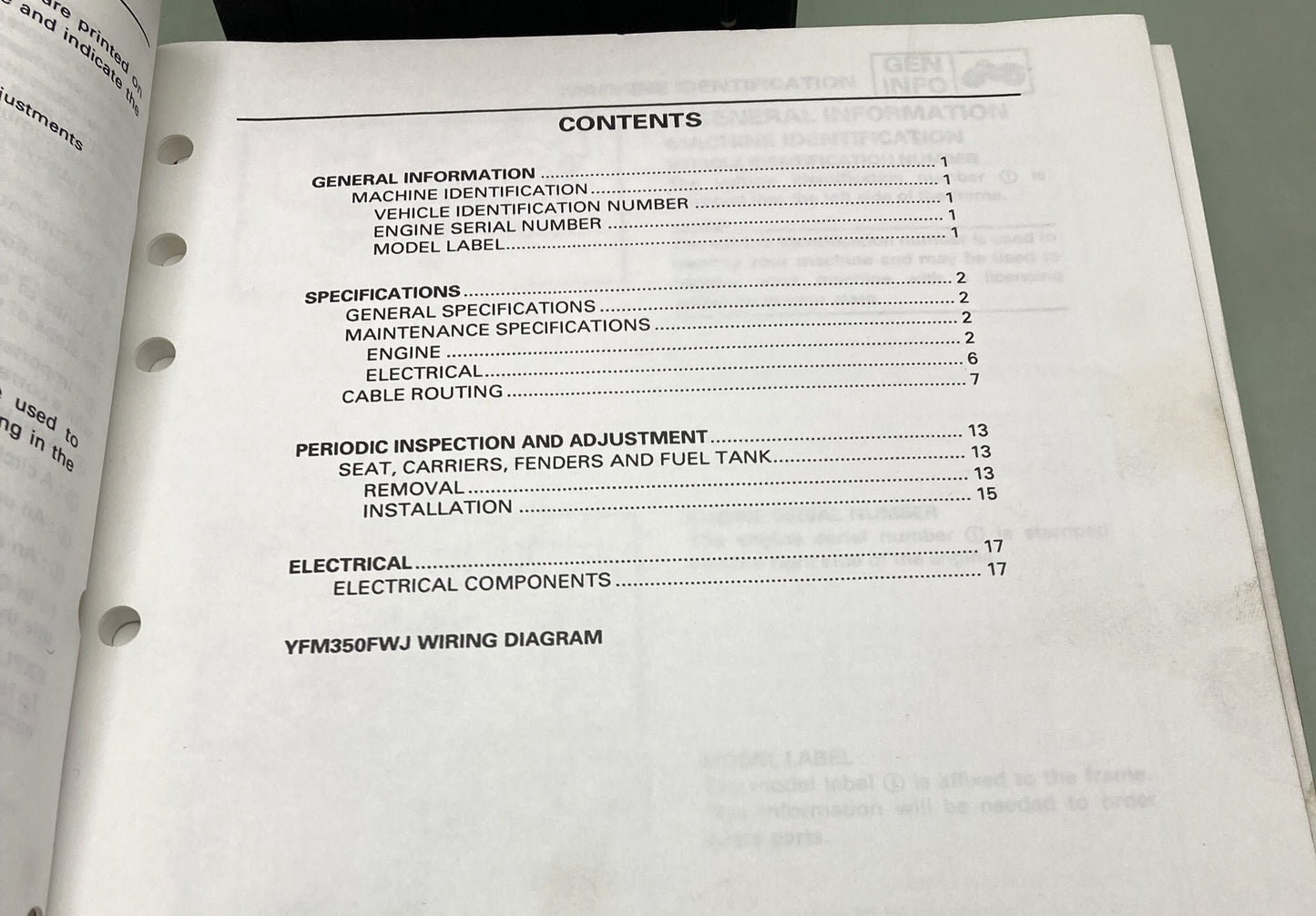 Genuine Yamaha LIT-11616-FM-37 YFM350FW Service Manual 1996