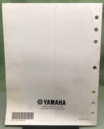 Genuine Yamaha LIT-11616-20-50 YXR45FW Supp. Service Manual 2006