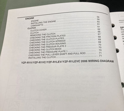 Genuine Yamaha LIT-11616-19-75 YZF-R1V, YZF-R1VC Supp. Service Manual '05