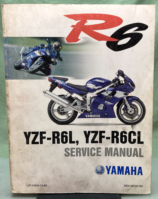 Genuine Yamaha  LIT-11616-12-62 YZF-R6L, YZF-R6CL Service Manual 1999