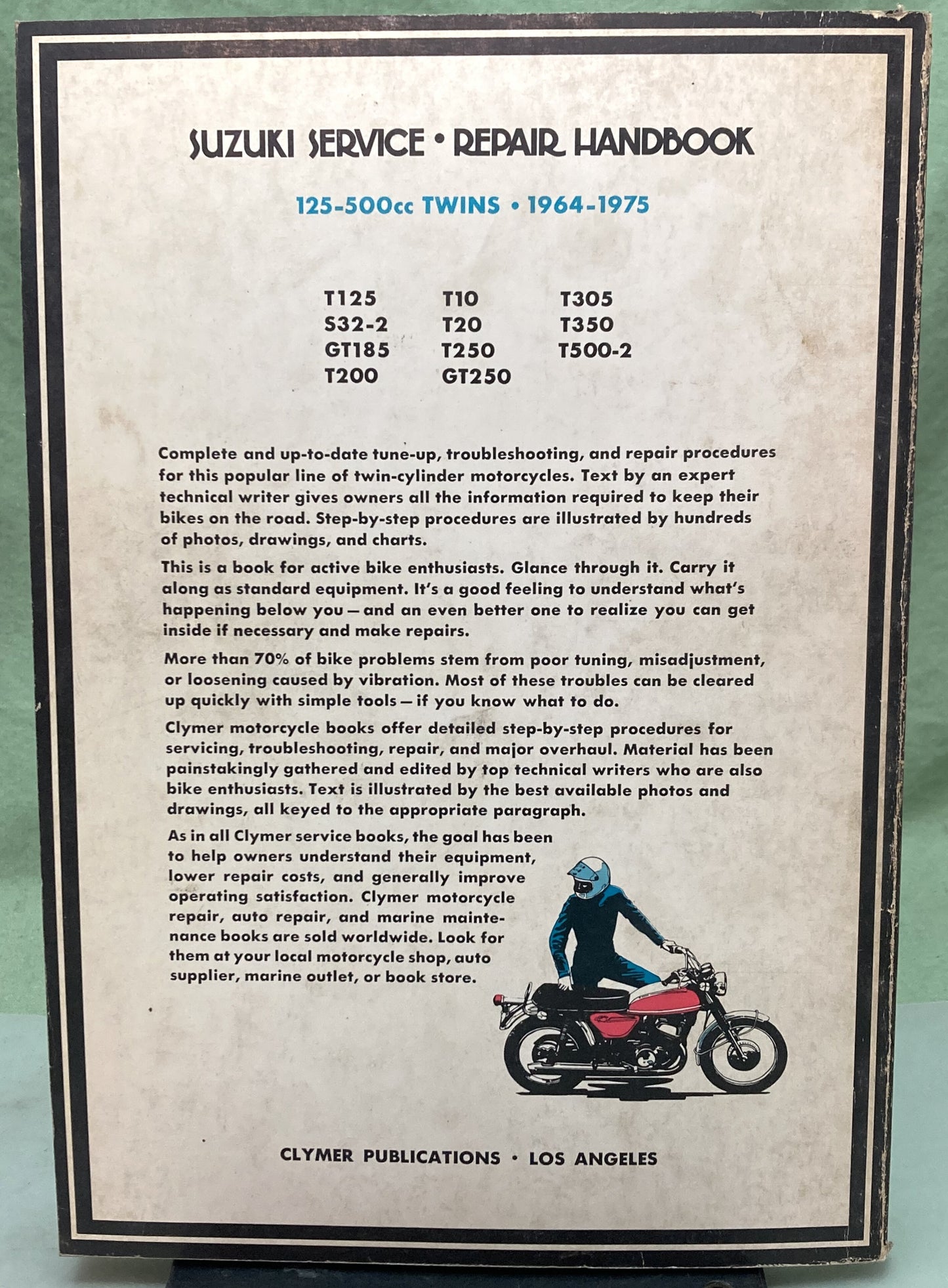 Genuine Clymer M366 Suzuki 125-500cc Twins Service Manual 1964-1975