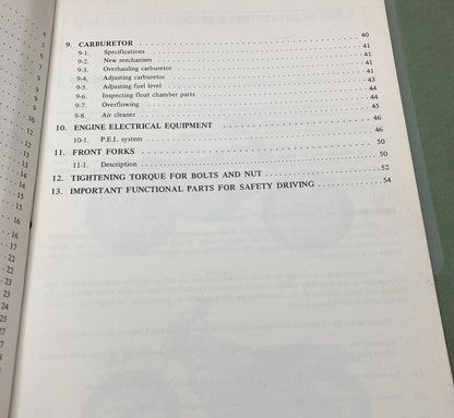 Genuine Suzuki RL250 Service Manual 1974