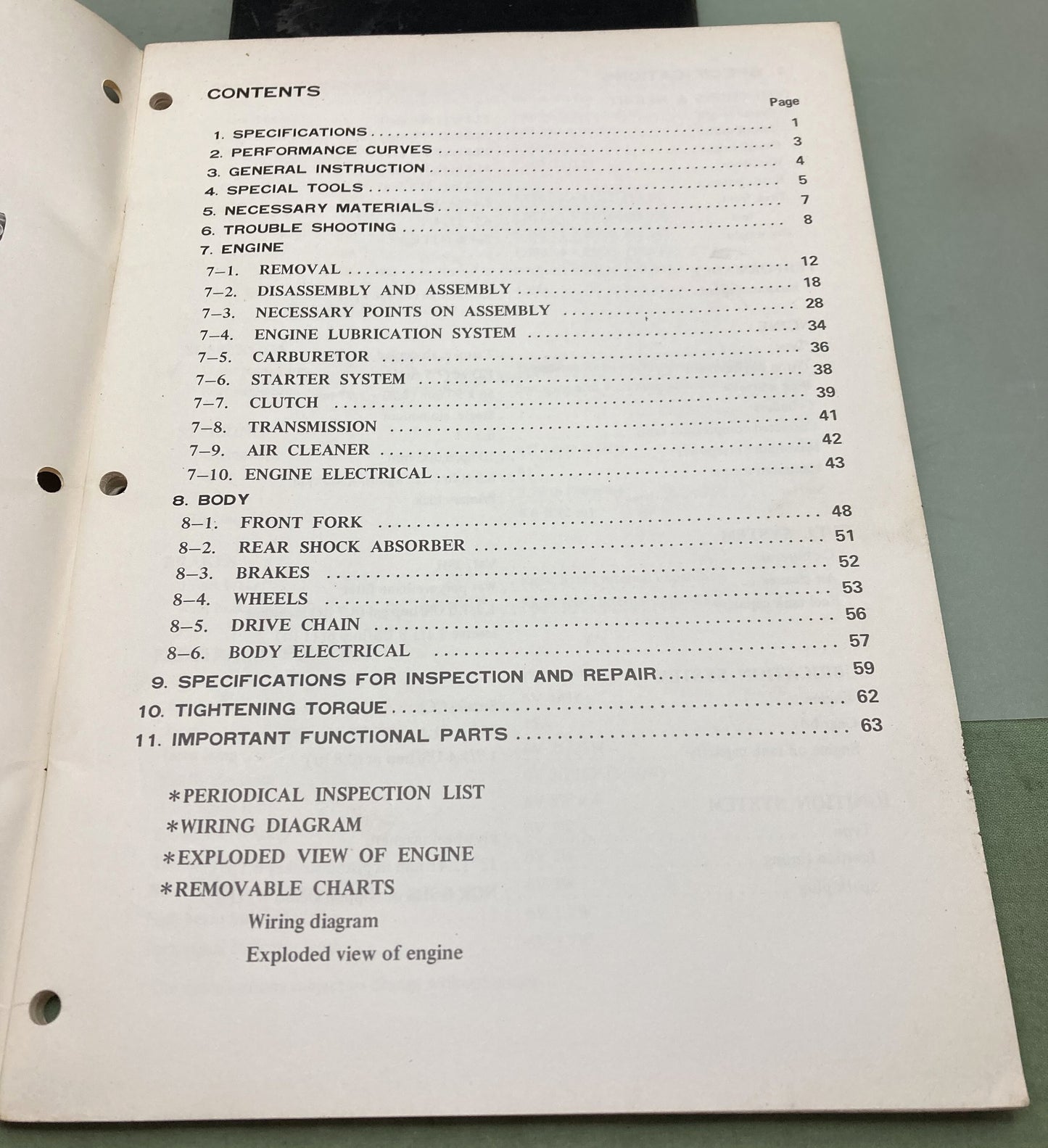 Genuine Suzuki RV125 Service Manual 1972