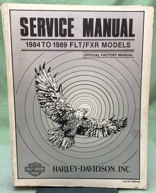 Genuine Harley Davidson 99483-89 FLT/FXR Models Service Manual '84-'89