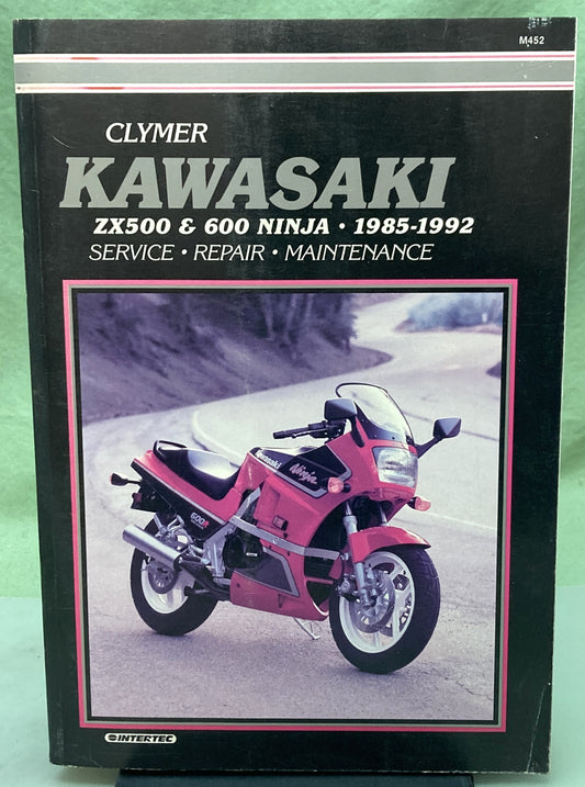 Genuine Clymer M452 Kawasaki ZX500 and 600 Ninja Service Manual 1985-1992