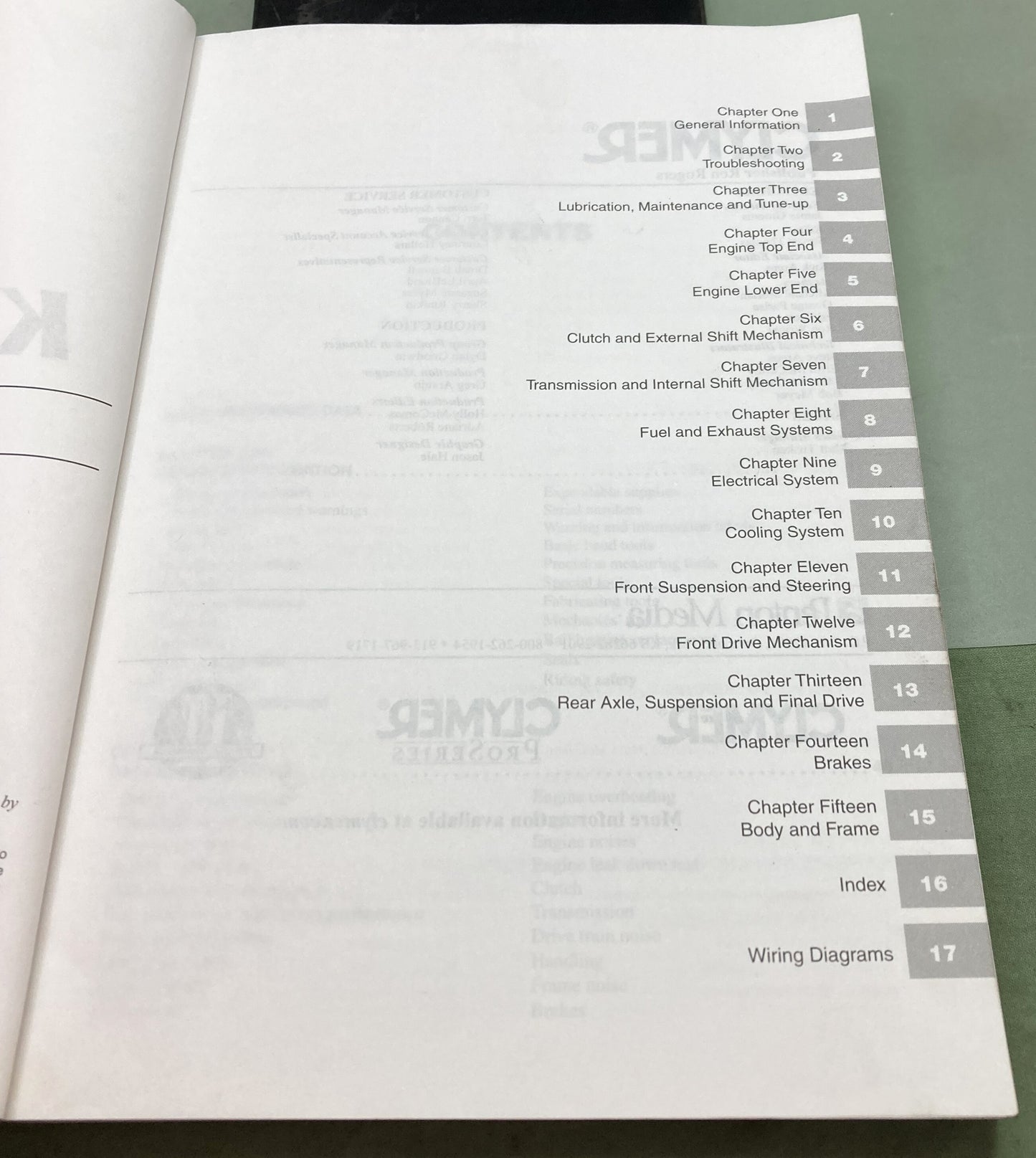 Genuine Clymer M467 Kawasaki Bayou KLF400 Service Manual 1993-1999
