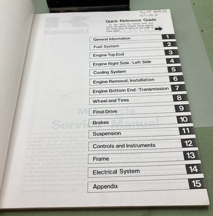Genuine Kawasaki 99924-1050-01 KLR600 Supp. Service Manual 1997