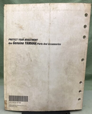 Yamaha LIT-11616-YF-00 YFA1W Service Manual Genuine