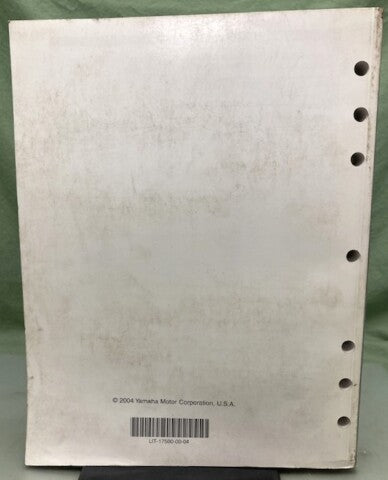 Yamaha LIT-17500-00-04 Motorcycle/ATV/SxS Technical Update 2004 Genuine