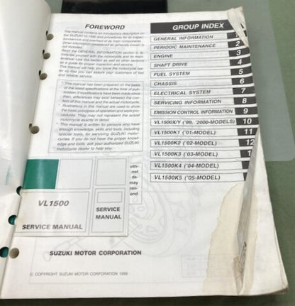 Suzuki 99500-39167-03E VL1500 Service Manual Genuine