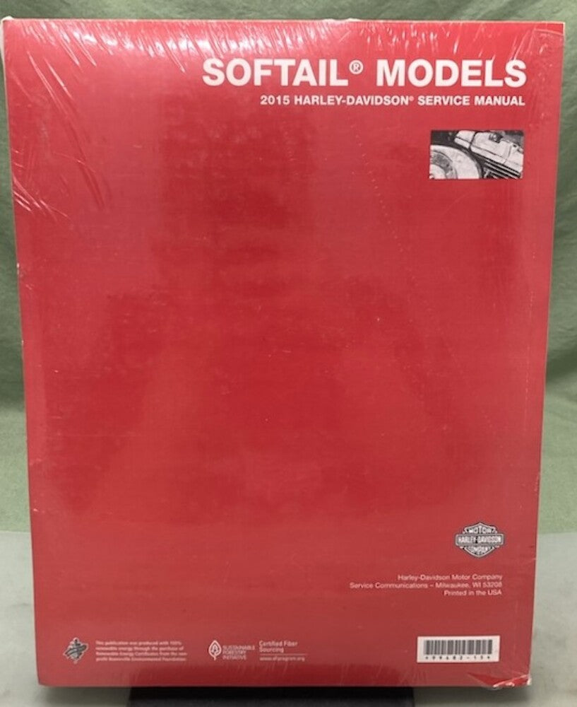 Harley Davidson 99482-15 Softail Models Service Manual 2015 New Genuine