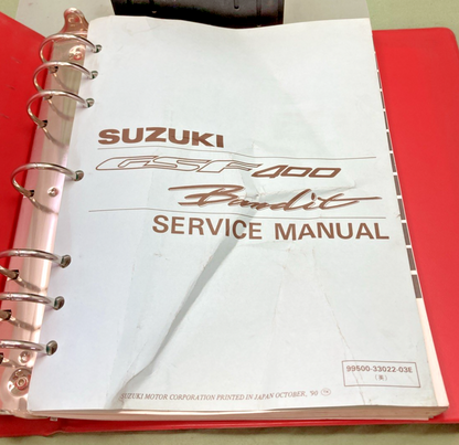 NEW GENUINE SUZUKI 99500-33022-03E GSF400 BANDIT SERVICE MANUAL 1990