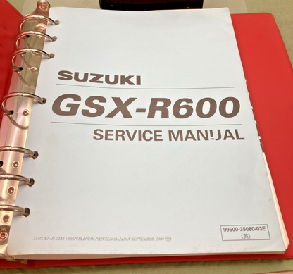 NEW GENUINE SUZUKI 99500-35080-03E GSX-R600 SERVICE MANUAL 2000