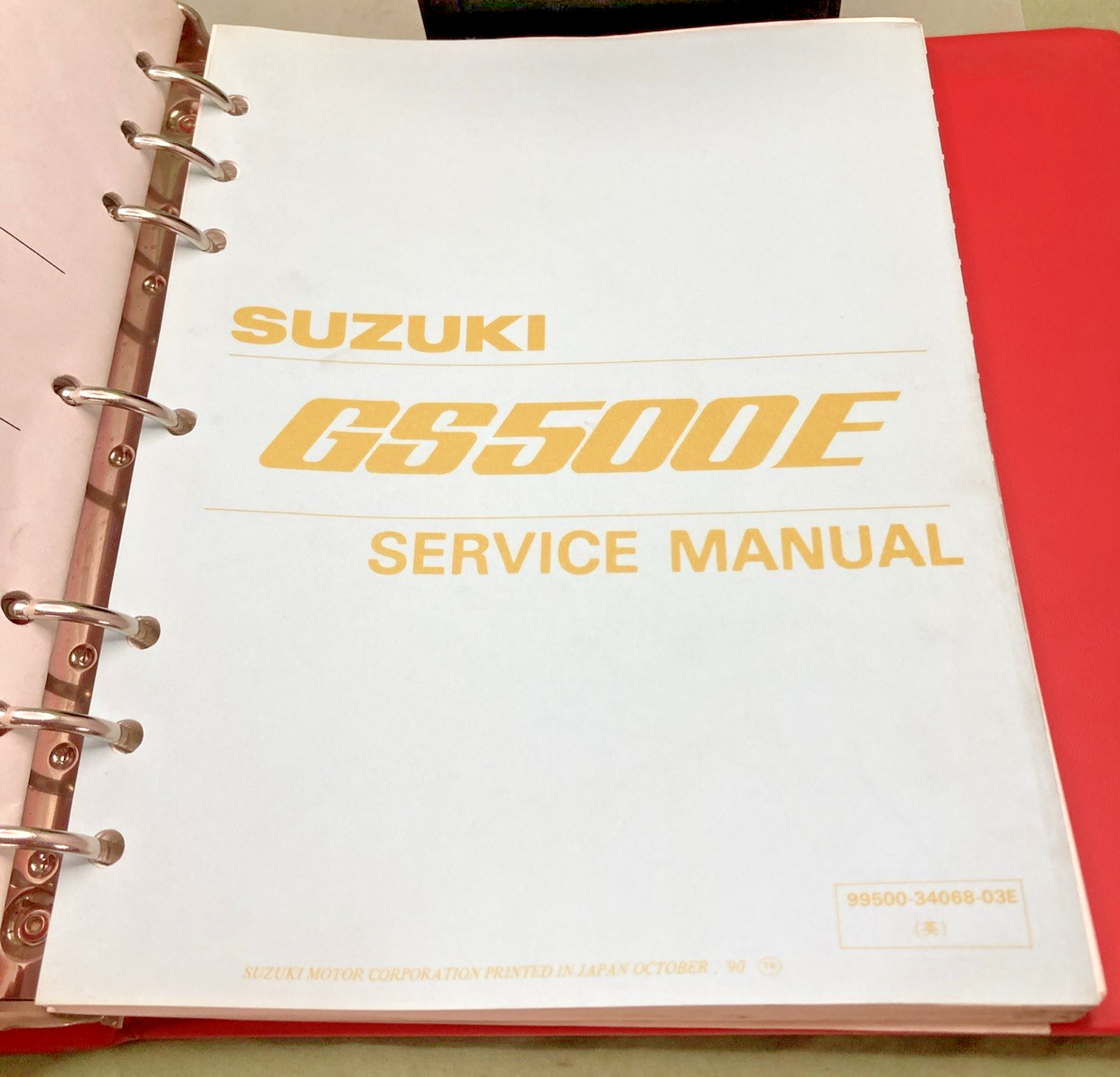 NEW GENUINE SUZUKI 99500-34068-03E GS500E SERVICE MANUAL AND SUPPLEMENT 1990