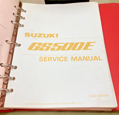 NEW GENUINE SUZUKI 99500-34068-03E GS500E SERVICE MANUAL AND SUPPLEMENT 1990