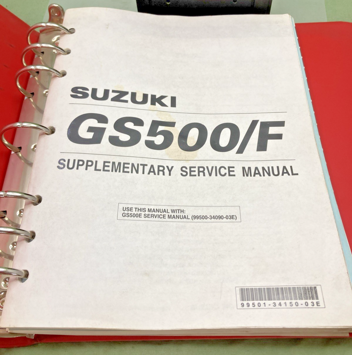 NEW GENUINE SUZUKI 99500-34068-03E GS500E SERVICE MANUAL AND SUPPLEMENT 1990