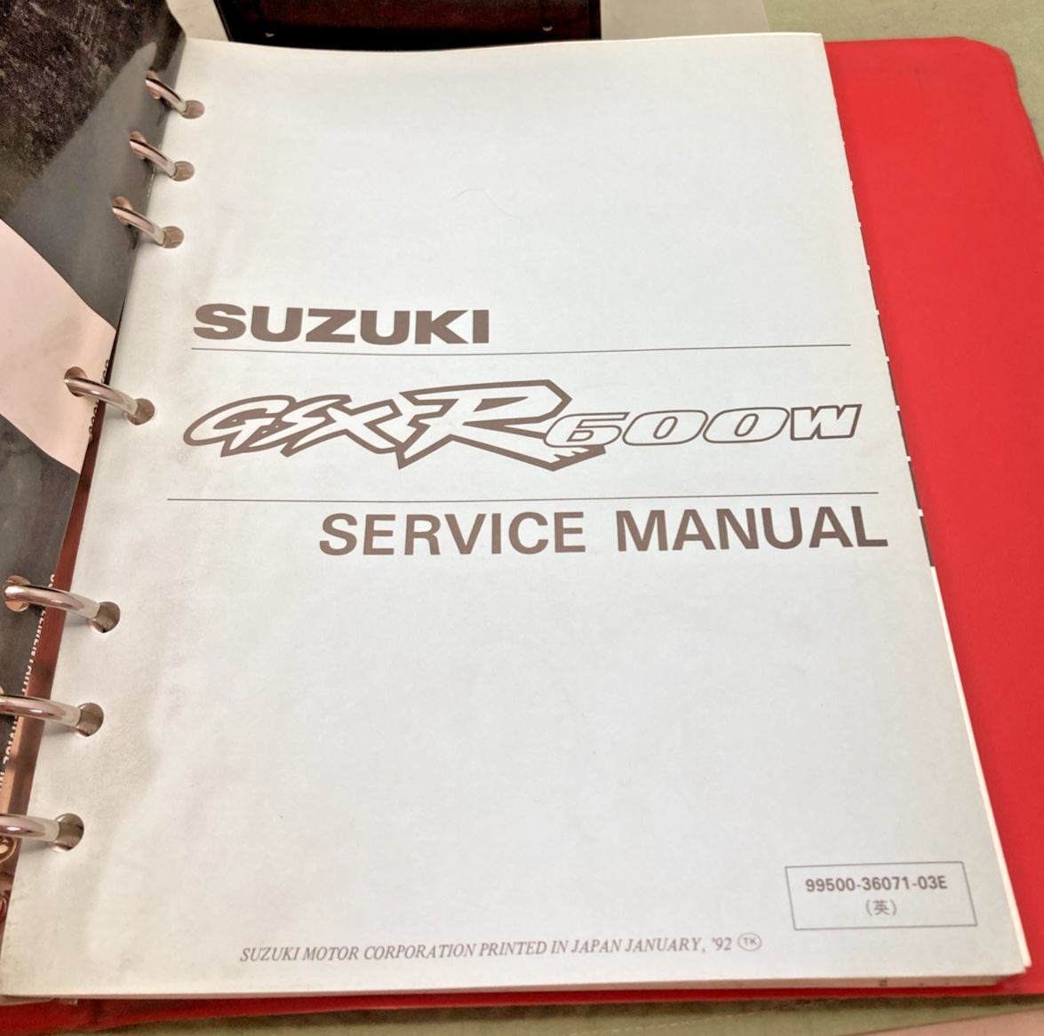 NEW GENUINE SUZUKI 99500-36071-03E GSX600W SERVICE MANUAL AND SUPPLEMENT 1992