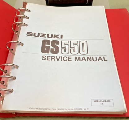 NEW GENUINE SUZUKI 99500-35012-03E GS550 SERVICE MANUAL 1990