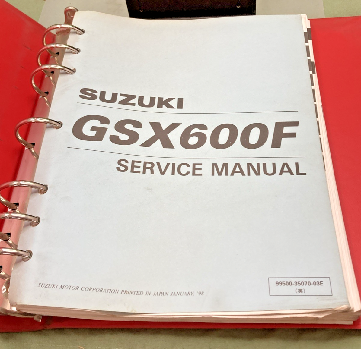 NEW GENUINE SUZUKI 99500-35070-03E GSX600F SERVICE MANUAL 1998