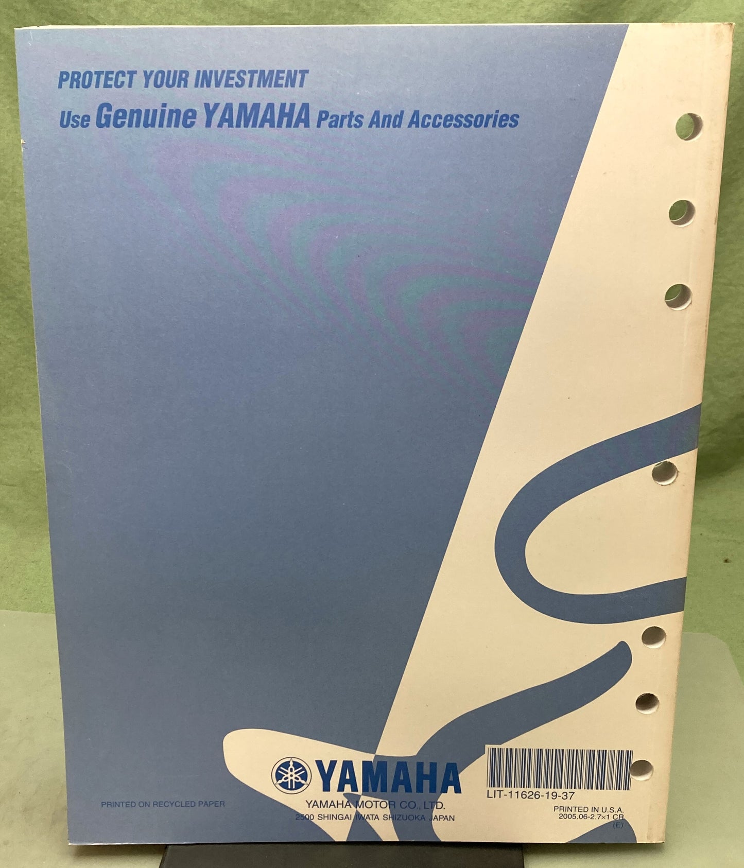 Genuine Yamaha LIT-11626-19-37 WR450FV Owner's Service Manual 2005