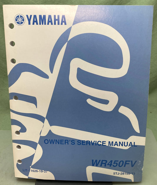 Genuine Yamaha LIT-11626-19-37 WR450FV Owner's Service Manual 2005