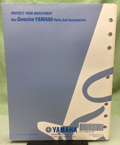 Genuine Yamaha LIT-11626-20-56 WR450FW Owner's Service Manual 2006