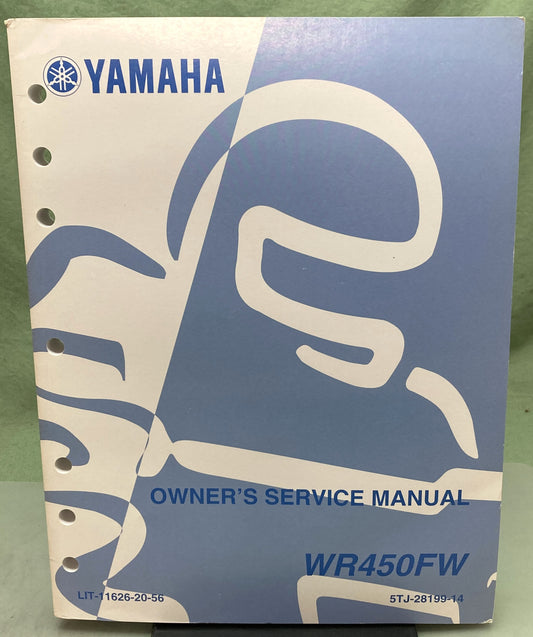 Genuine Yamaha LIT-11626-20-56 WR450FW Owner's Service Manual 2006