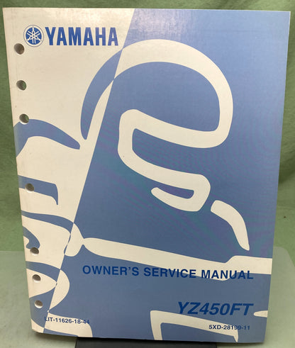 Genuine Yamaha LIT-11626-18-44 YZ450FT Owner's Service Manual 2004