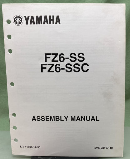 Genuine Yamaha LIT-11666-17-50 FZ6-SS FZ6-SSC Assembly Manual 2003