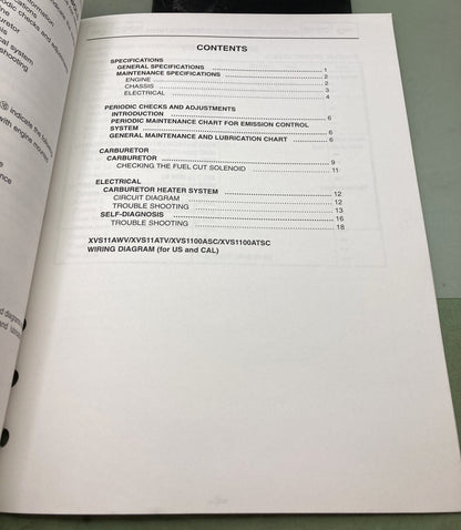 Genuine Yamaha LIT-11616-19-82 XVS11AWV XVS11ATV Supp. Service Manual 2005
