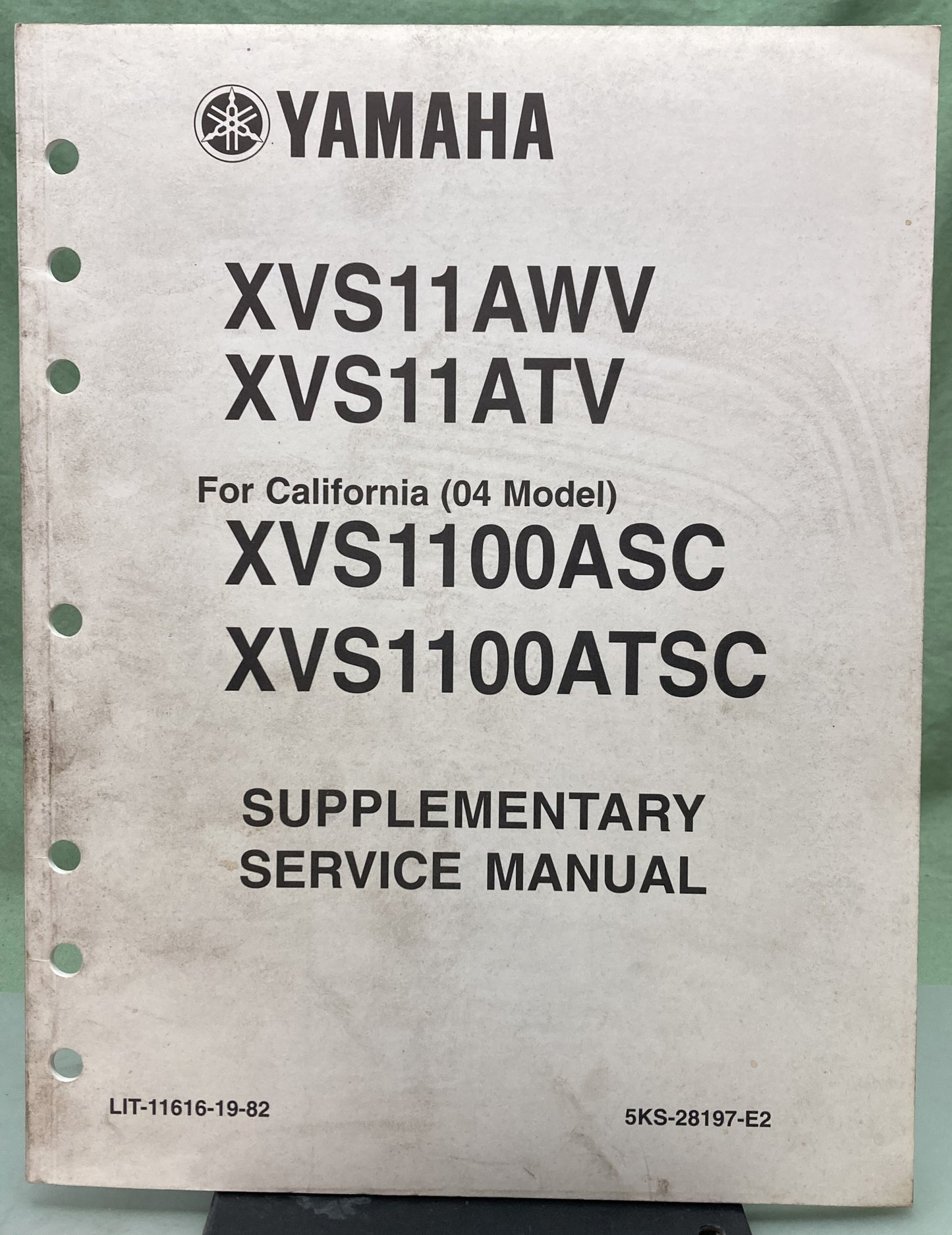 Genuine Yamaha LIT-11616-19-82 XVS11AWV XVS11ATV Supp. Service Manual 2005