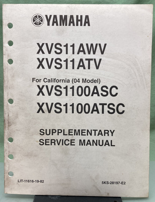Genuine Yamaha LIT-11616-19-82 XVS11AWV XVS11ATV Supp. Service Manual 2005