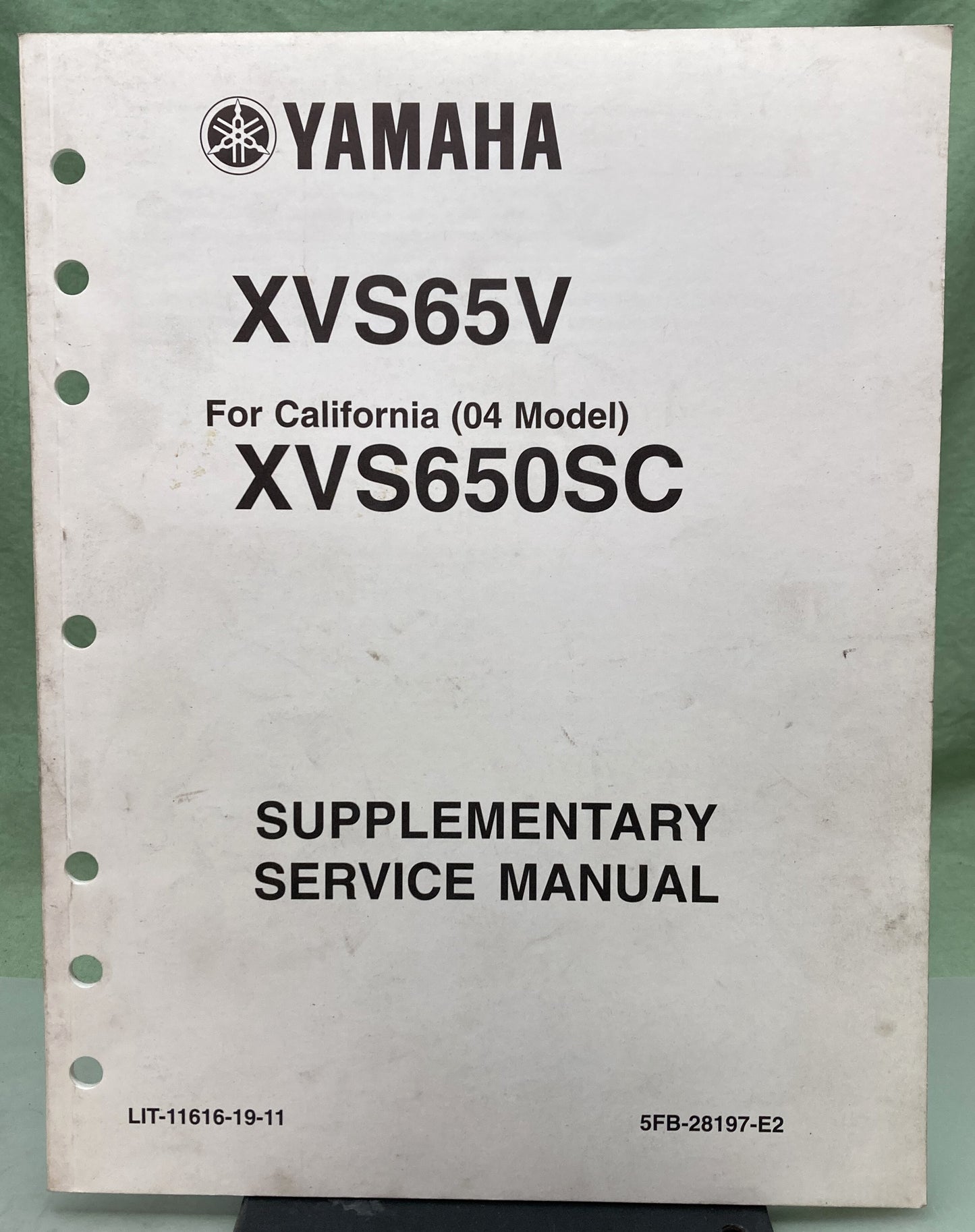 Genuine Yamaha LIT-11616-19-11 XVS65V Supp. Service Manual 2005