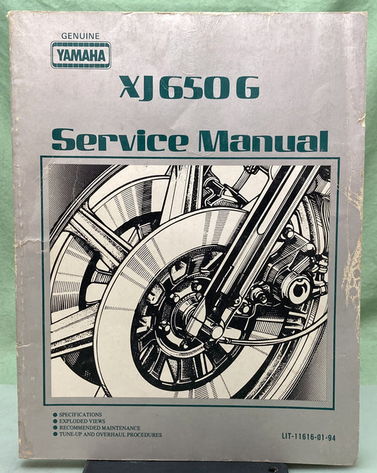 Genuine Yamaha LIT-11616-01-94 XJ650G Service Manual 1980