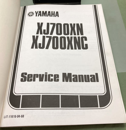 Genuine Yamaha LIT-11616-XJ-00 XJ700X/XC (N-S) Service Manual 1985