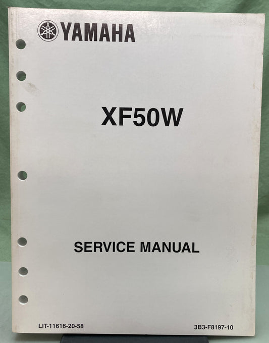 Genuine Yamaha LIT-11616-20-58 XF50W Service Manual 2006