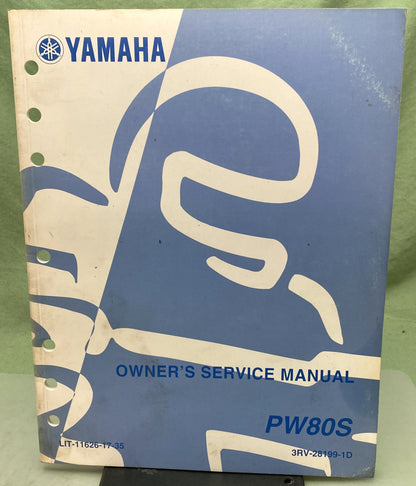Genuine Yamaha LIT-11626-17-35 PW80S Service Manual 2003