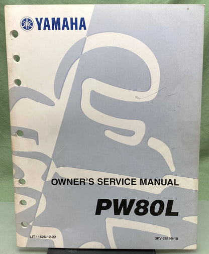 Genuine Yamaha LIT-11626-12-22 PW80L Owner's Service Manual 1998