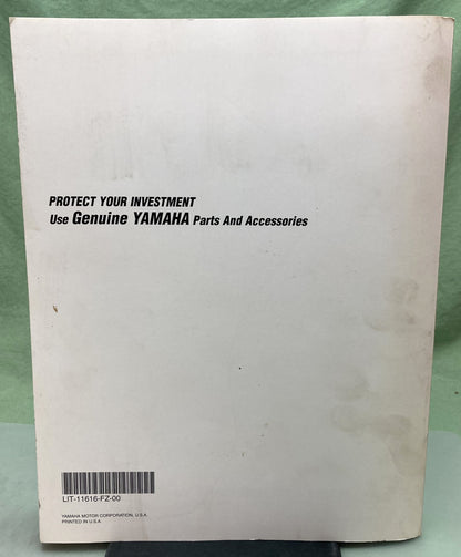 Genuine Yamaha LIT-11616-FZ-00 FZR600/600R W Service Manual 1990