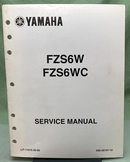 Genuine Yamaha LIT-11616-20-60 FZS6W FZS6WC Service Manual 2006