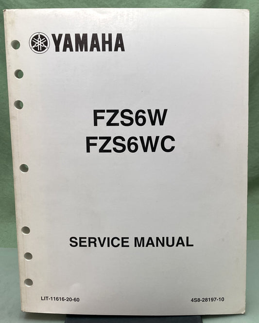 Genuine Yamaha LIT-11616-20-60 FZS6W FZS6WC Service Manual 2006