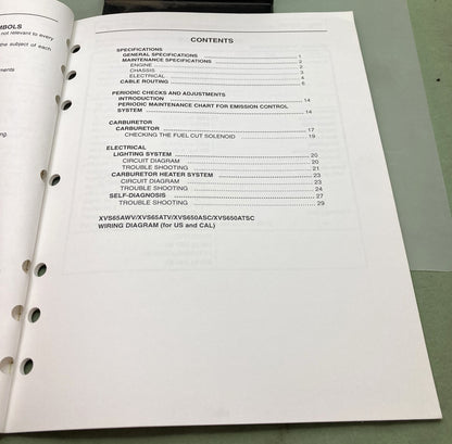 Genuine Yamaha LIT-11616-19-81 XVS65AWV, XVS65ATV Supp. Service Manual 2005