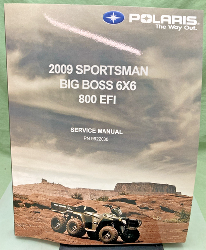 GENUINE POLARIS 9922030 SPORTSMAN BIG BOSS 6X6 800 EFI SERVICE MANUAL 2009