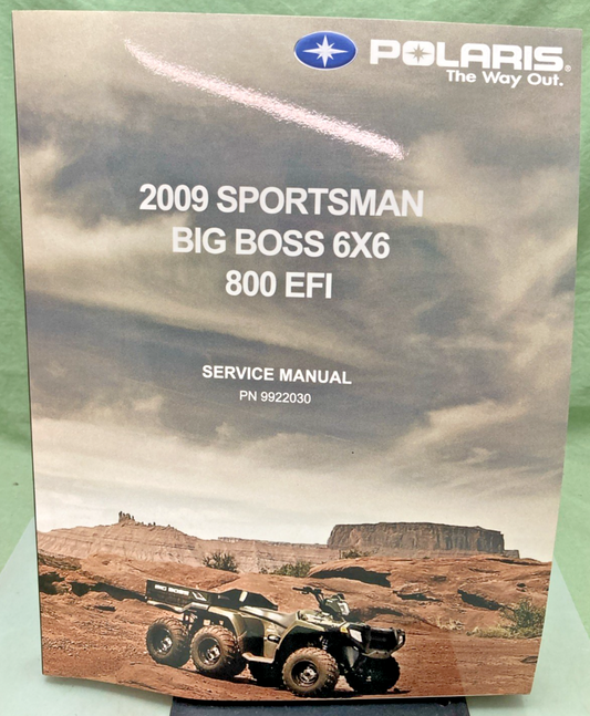 GENUINE POLARIS 9922030 SPORTSMAN BIG BOSS 6X6 800 EFI SERVICE MANUAL 2009