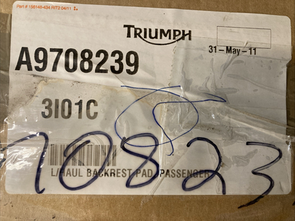 GENUINE TRIUMPH A9708239 Passenger Longhaul B/Rest Pad